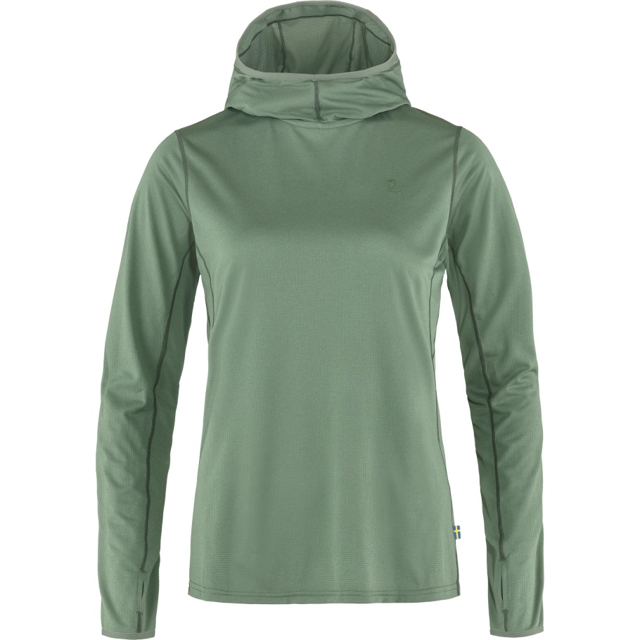 Abisko Sun-hoodie W Fjällräven Marca De Moda Pátina Verde