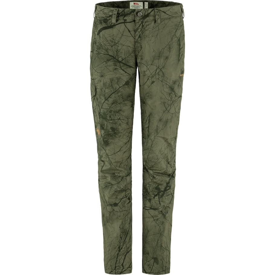 Karla Pantalones Hydratic W Green Camo Fjällräven Moda