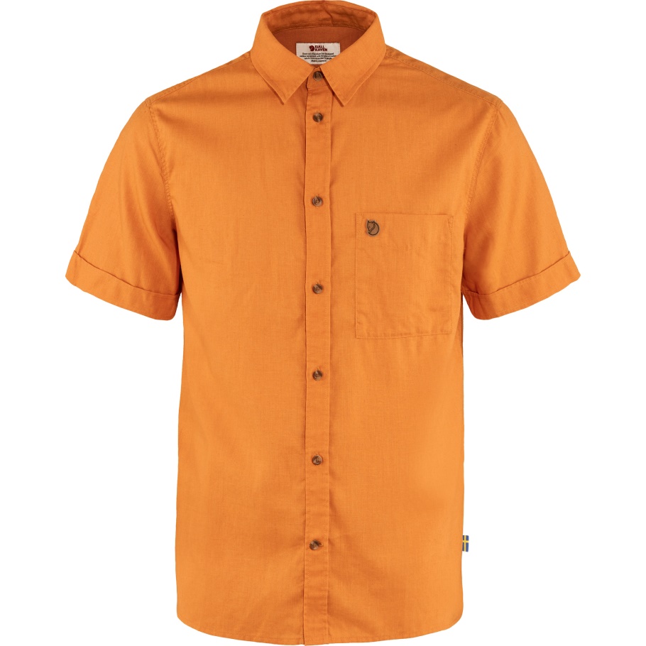 Fjällräven Camisa De Viaje Övik Naranja Picante De Moda Ss M