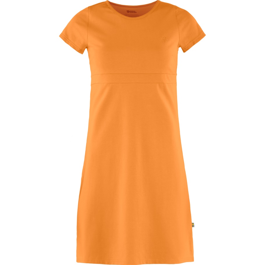 Vestido Naranja Picante De La Costa Alta Con La Marca De Moda Fjällräven