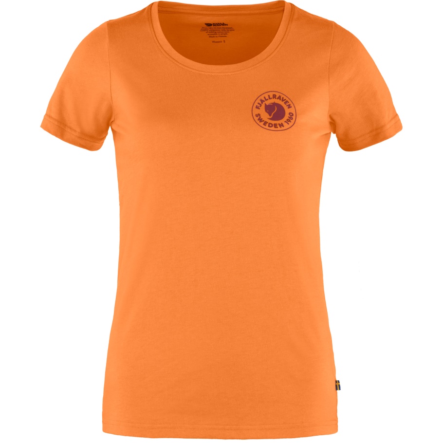 Camiseta Naranja Picante Con Logo De 1960 Con Marca De Moda Fjällräven