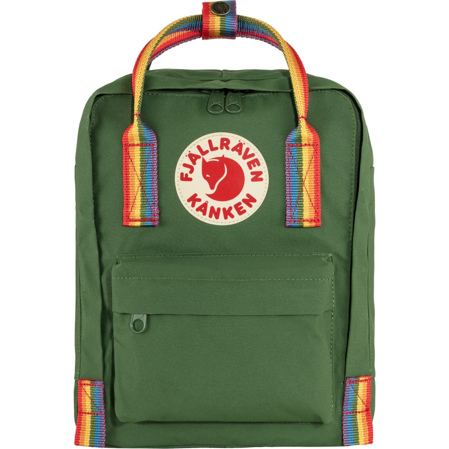Fjällräven Moda Kånken Arcoíris Mini Abeto Verde Arcoíris Patrón