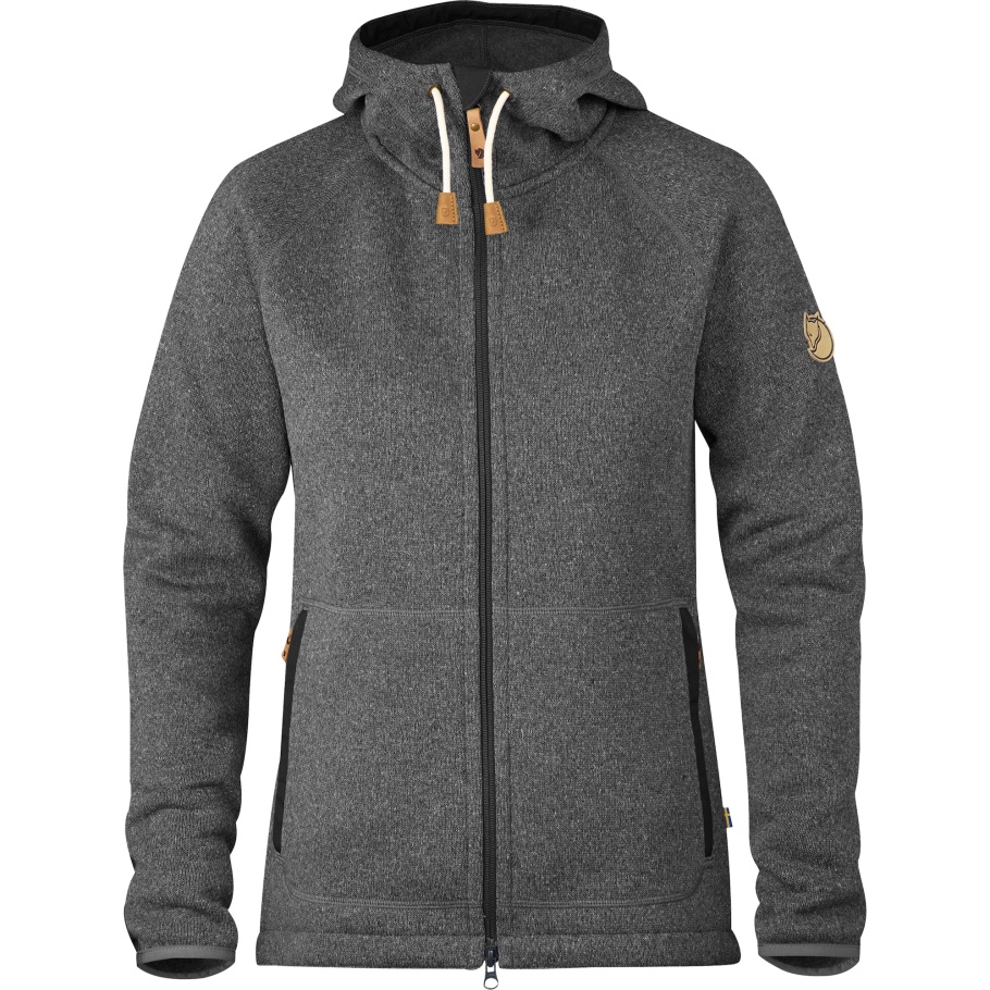 Fjällräven Marca De Moda Gris Oscuro Övik Polar Con Capucha W