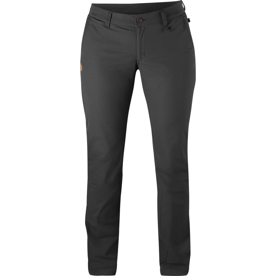 Pantalones Elásticos Abisko W Reg Gris Oscuro Fjällräven Moda