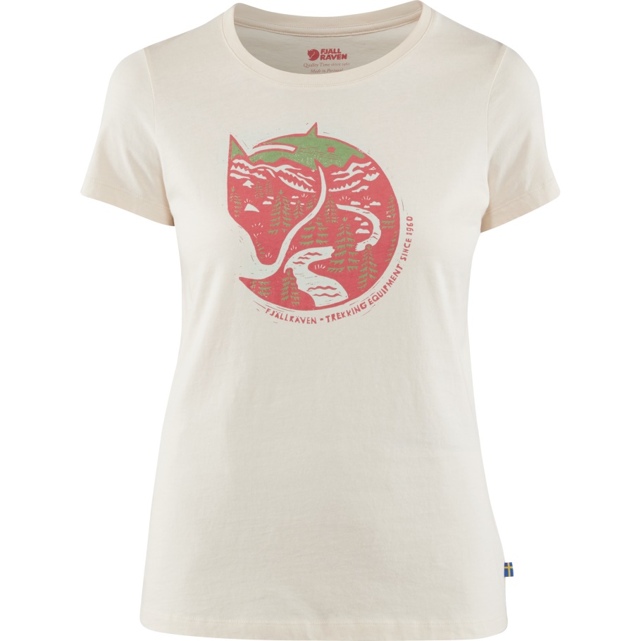 Fjällräven Camiseta Con Estampado De Zorro ártico Blanco Tiza De Moda W