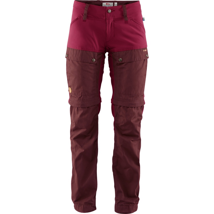 Keb Polaina Pantalones W Largo Granate Oscuro-ciruela Fjällräven Moda