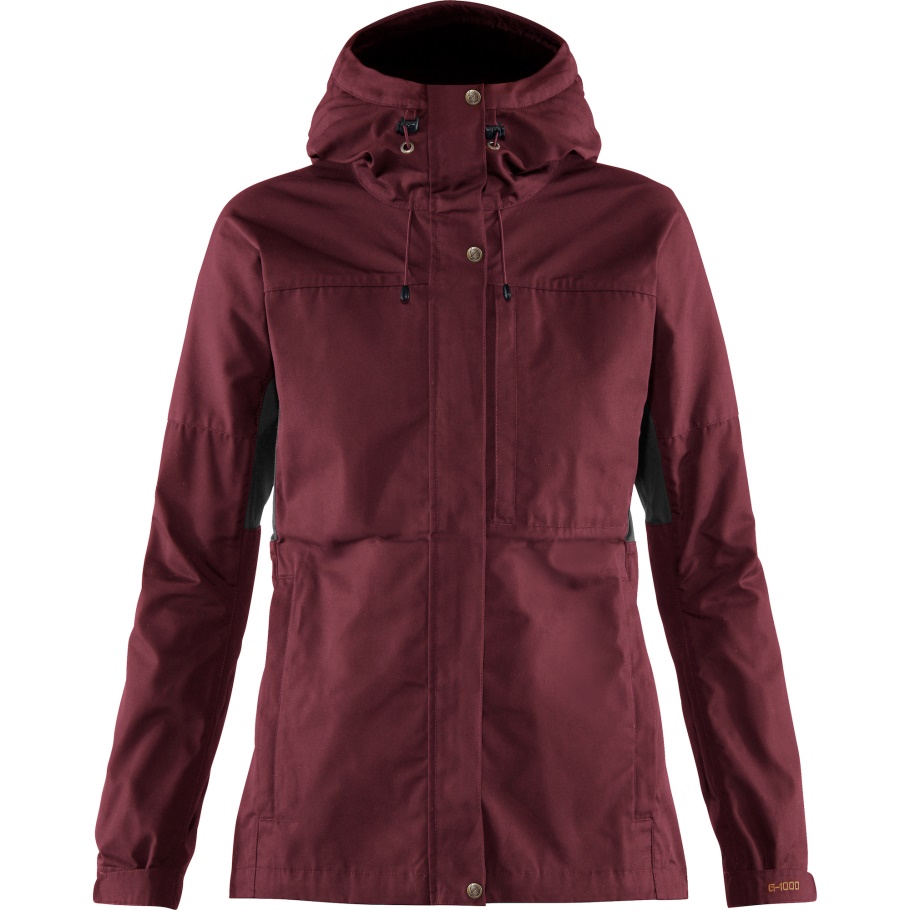 Chaqueta Kaipak Granate Oscuro-gris Oscuro Con Moda Fjällräven