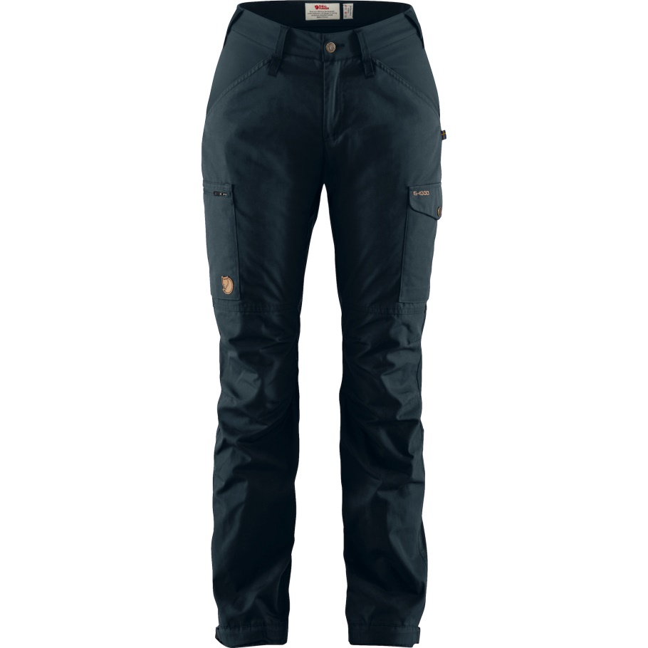 Pantalones Kaipak Curvo W Fjällräven Moda Azul Marino Oscuro