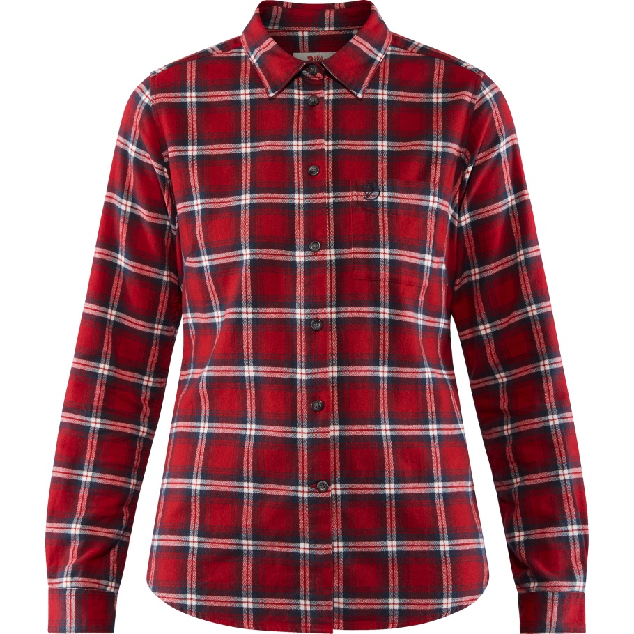 Camisa De Franela Övik Con Fjällräven Fashion Rojo Oscuro