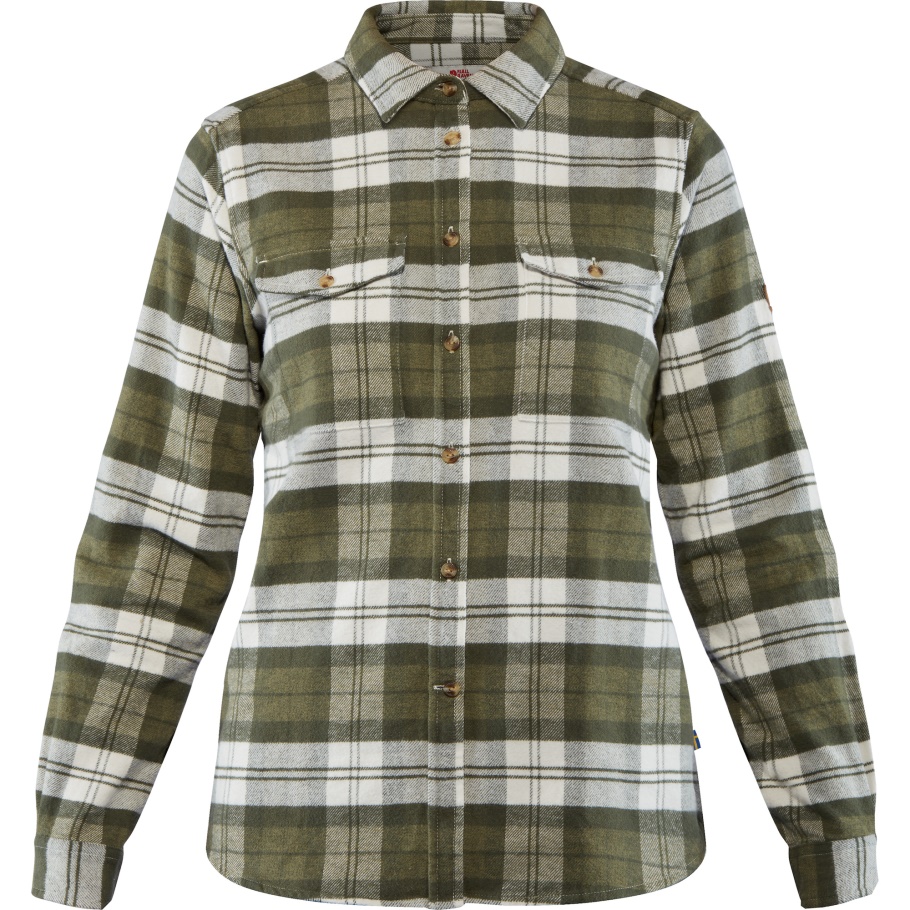 Camisa Verde De Franela Gruesa Övik Con Moda Fjällräven