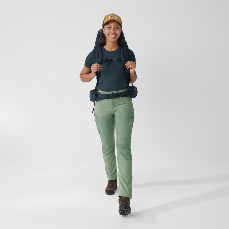 Abisko Midsummer Pants W Short Fjällräven Moda Mineral Azul-arcilla Azul