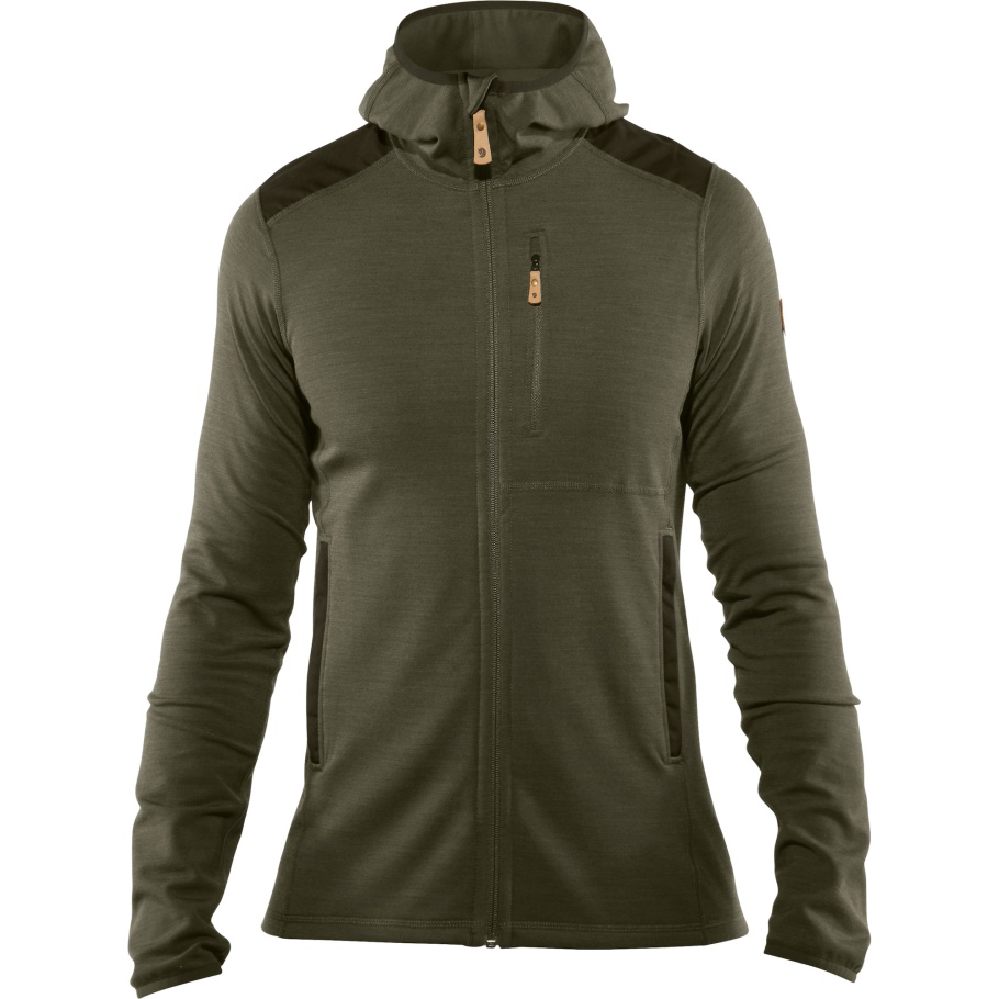 Keb Fleece Hoodie M Laurel Green-deep Forest Fjällräven Moda