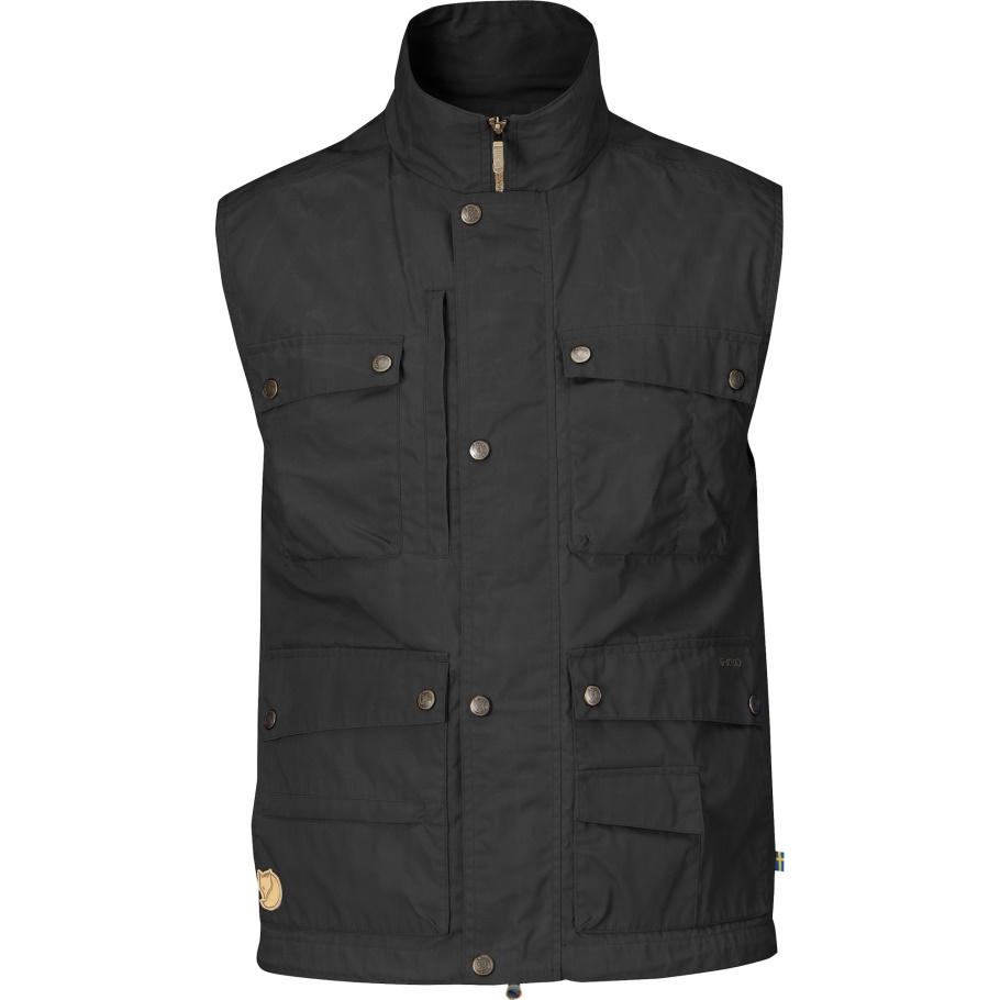 Reportero Pequeño Chaleco M Fjällräven Moda Gris Oscuro