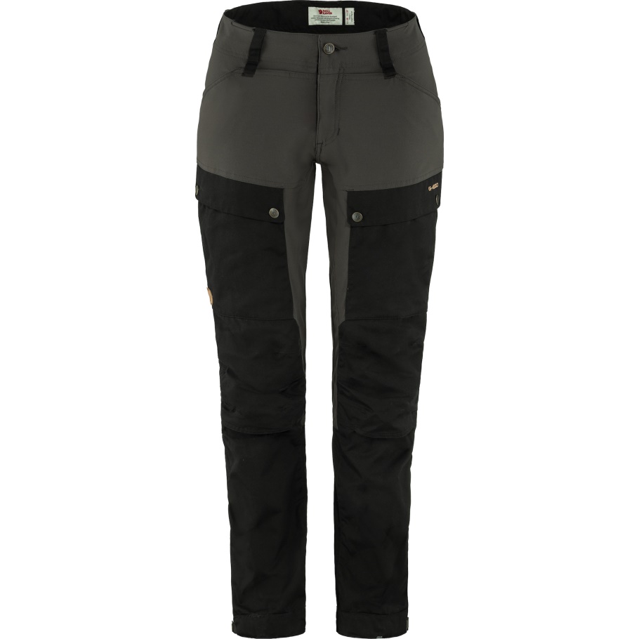 Pantalón Keb Gris Piedra Negro Curvo W Short Fjällräven Fashion