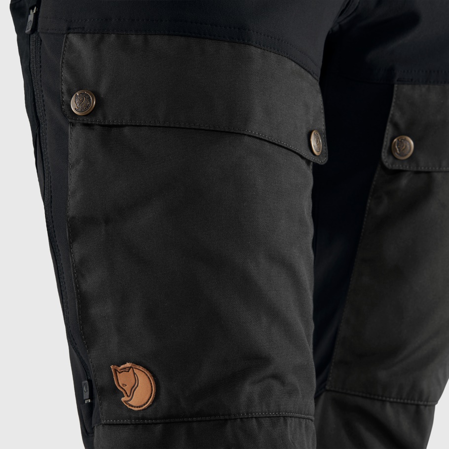 Pantalón Keb Gris Piedra Negro Curvo W Short Fjällräven Fashion