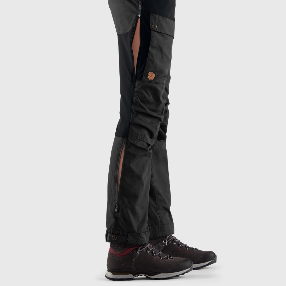 Pantalón Keb Gris Piedra Negro Curvo W Short Fjällräven Fashion