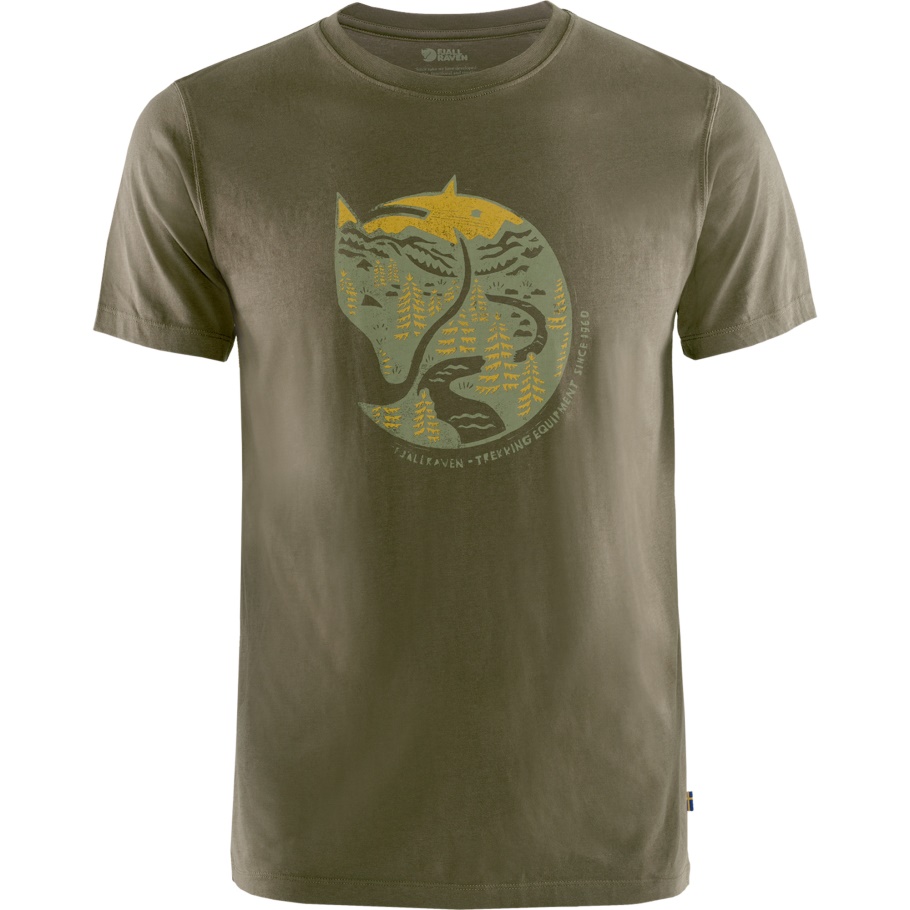 Fjällräven Moda Zorro ártico Camiseta M Oliva Oscuro