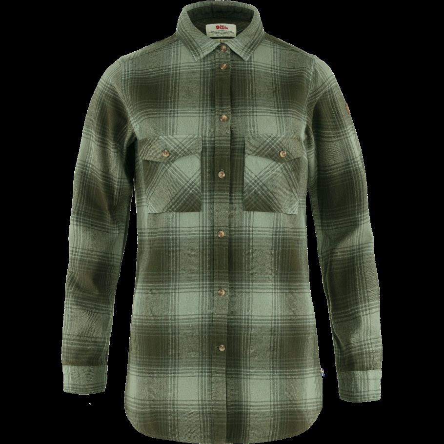 Fjällräven Fashion Deep Forest-patina Green Övik Camiseta De Sarga De Manga Larga