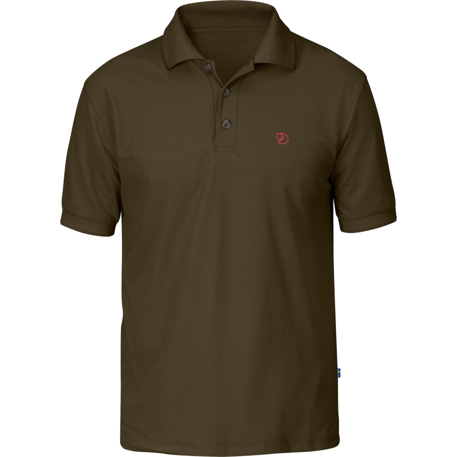 Camisa De Piqué Crowley Oliva Oscuro M Fjällräven Moda