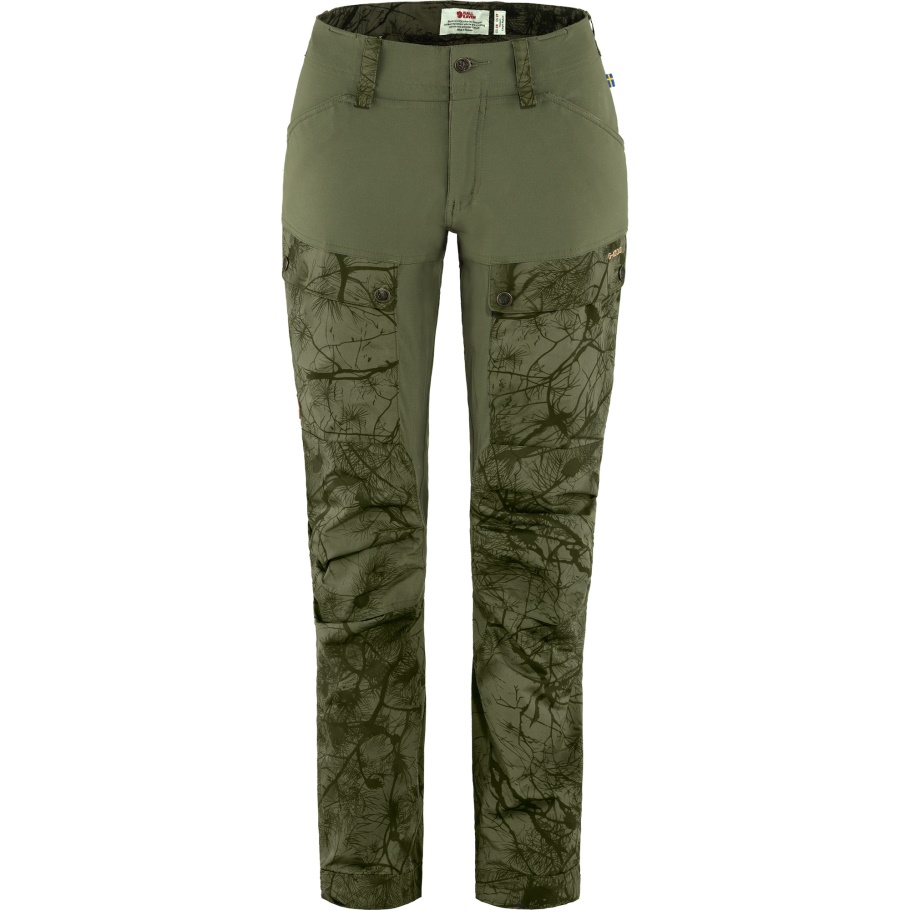 Fjällräven Moda Verde Camo-laurel Verde Keb Pantalones Curvos W Reg