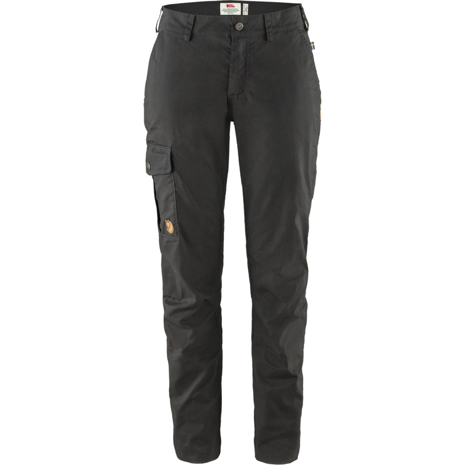 Pantalones Curvos Karla Lite Gris Oscuro W Fjällräven Moda