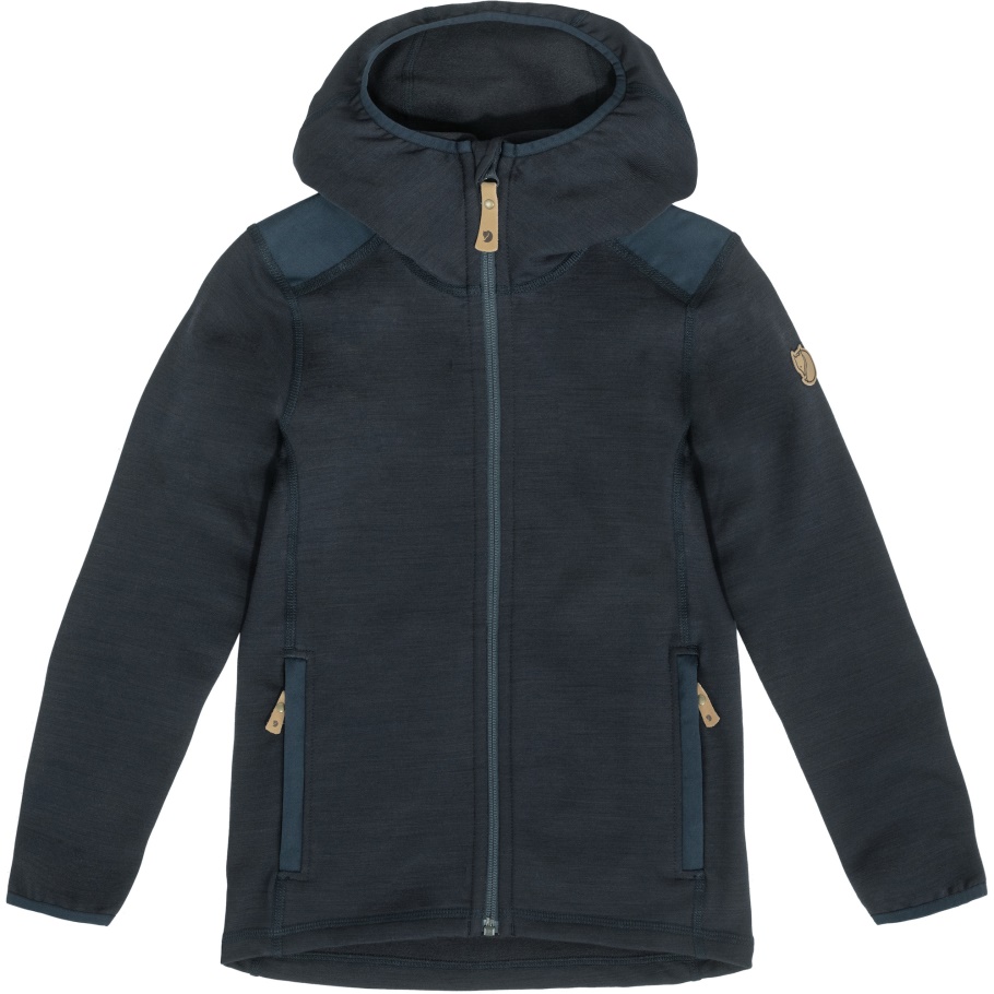Kids Keb Sudadera Polar Con Capucha Azul Marino Oscuro Fjällräven Moda
