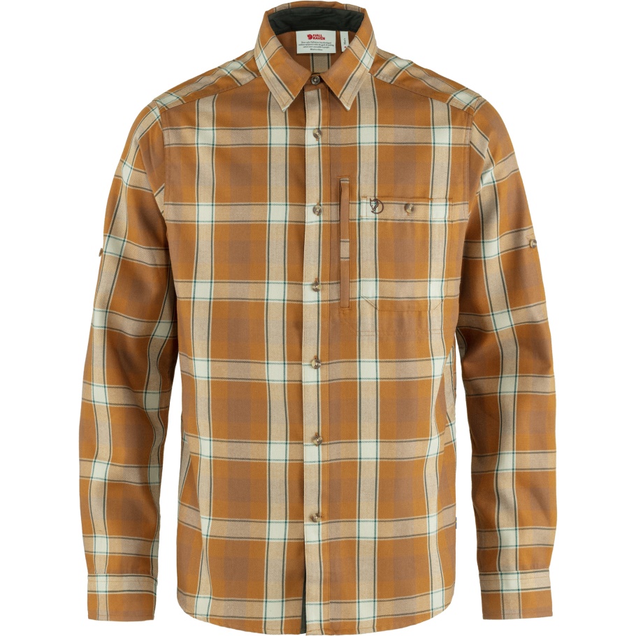 Castaño-madera Marrón Fjällräven Moda Fjällglim Ls Camisa M