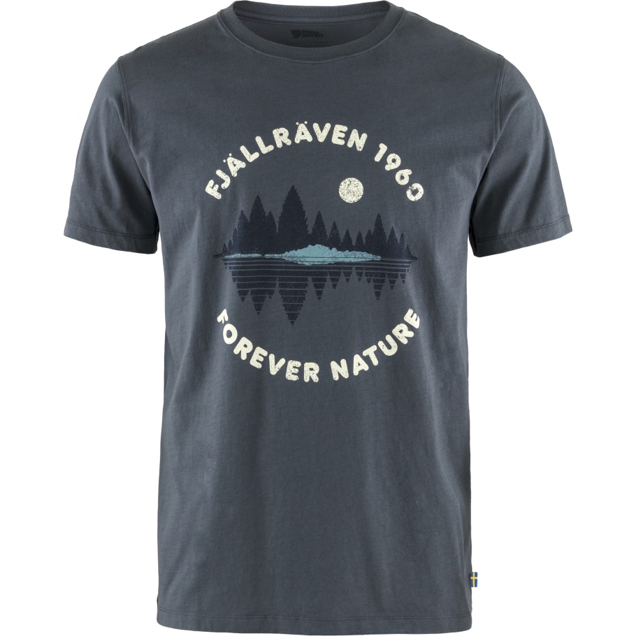 Azul Marino Fjällräven Moda Bosque Espejo Camiseta W