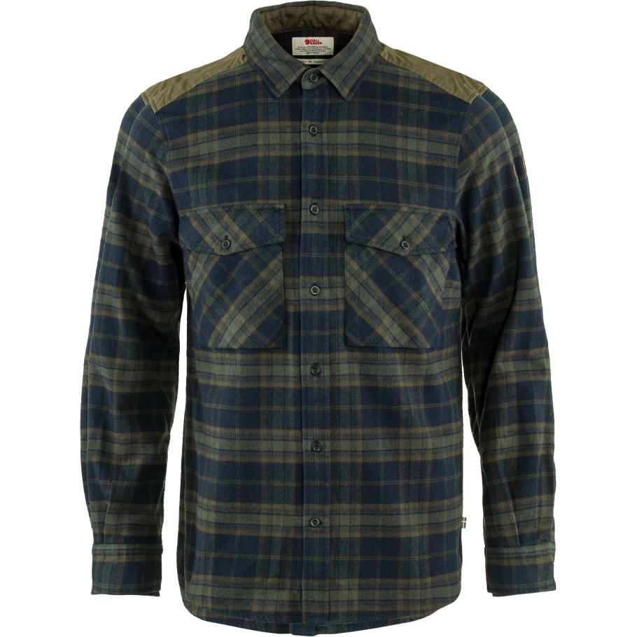 Camiseta De Sarga M De Fjällräven De La Marca De Moda Övik Azul Marino-basalto Oscuro