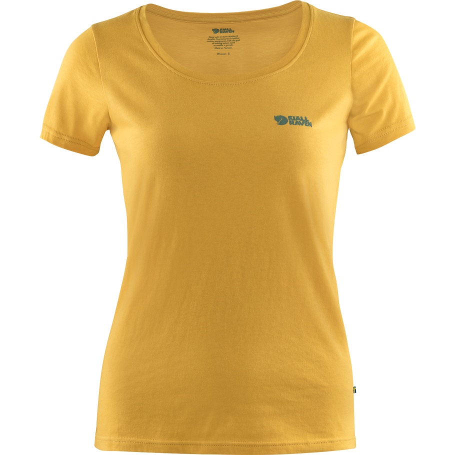 Camiseta Ocre Fjällräven Con Logo De Moda W