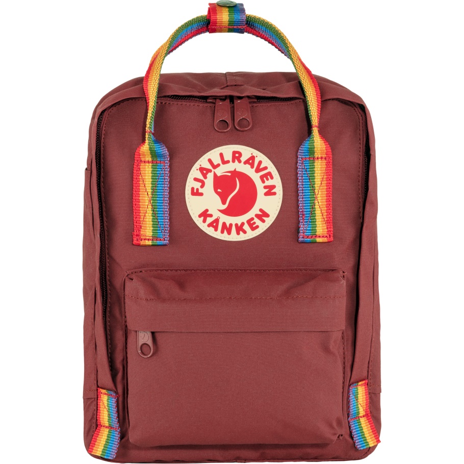 Kånken Arco Iris Mini Buey Patrón De Arco Iris Rojo Fjällräven Moda
