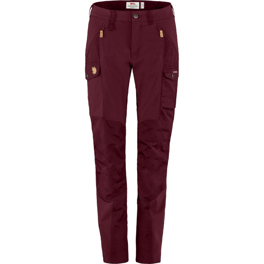 Nikka Pantalones Curvos W Largo Fjällräven Moda Granate Oscuro