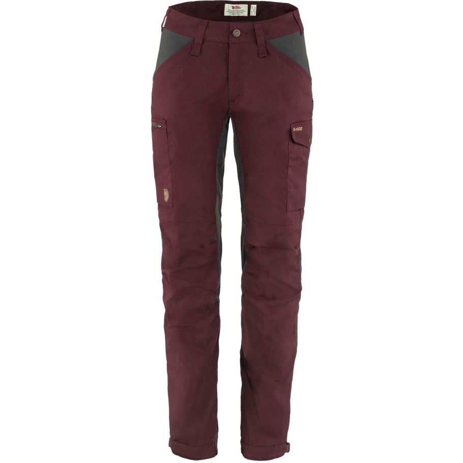 Fjällräven Fashion Kaipak Pantalones Curvos W Granate Oscuro-gris Oscuro
