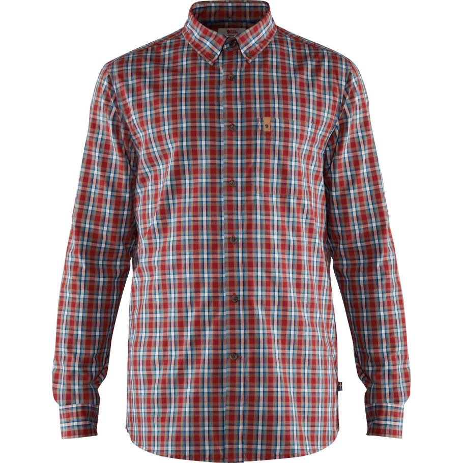 Camisa Övik Ls M Fjällräven Fashion Rojo Intenso