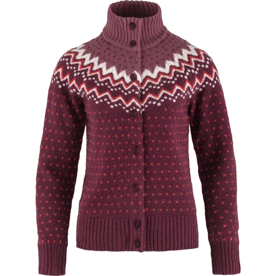 Granate Oscuro Fjällräven Moda Övik Cárdigan De Punto W