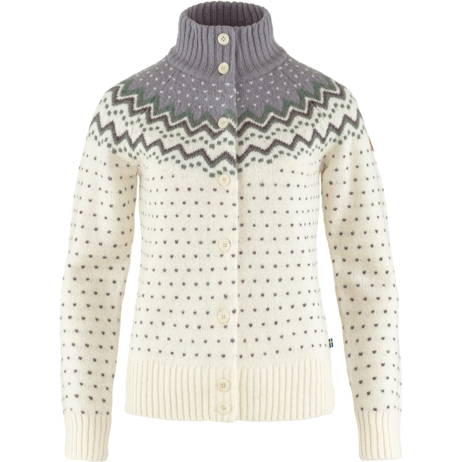 Fjällräven Fashion Cárdigan De Punto Övik Con Blanco Tiza-gris Pedernal