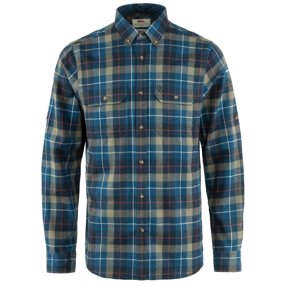 Camisa De Franela Pesada Singi Azul Marino M Fjällräven Moda