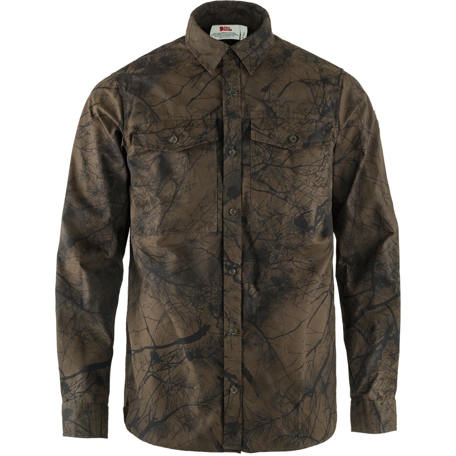 Värmland G-1000 Camisa M Fjällräven Moda Camo Verde Oliva Oscuro