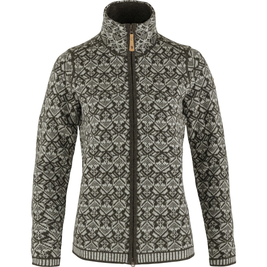Cárdigan De Nieve Con Fjällräven Moda Verde Oliva Oscuro