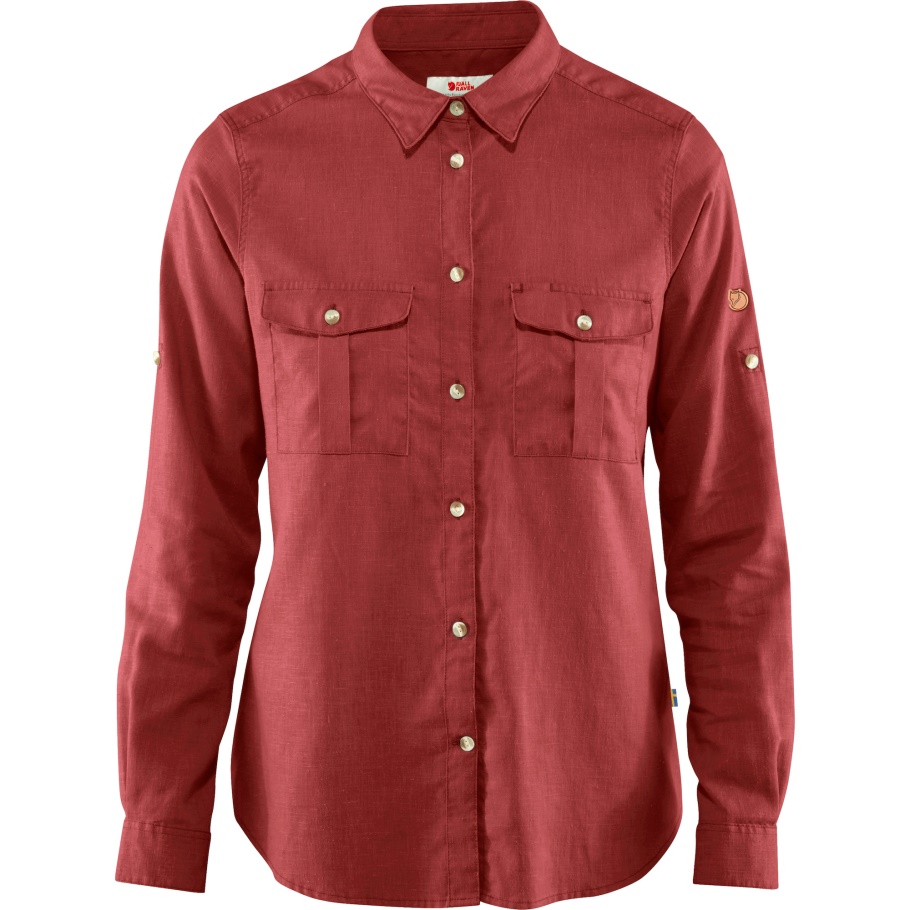 Fjällräven Marca De Moda Frambuesa Rojo Övik Travel Shirt Ls W