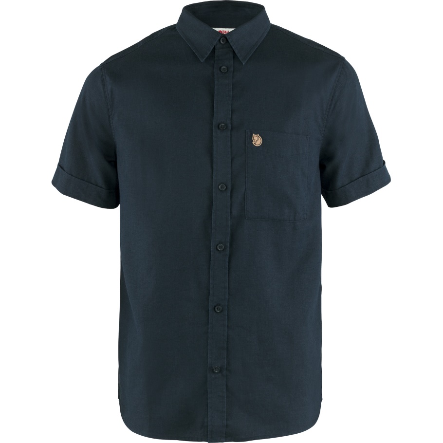 Azul Marino Oscuro Fjällräven Moda Övik Camisa De Viaje Ss M
