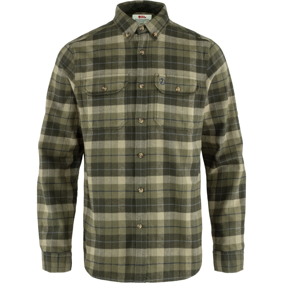 Singi Camisa De Franela Pesada M Verde-bosque Profundo Fjällräven Moda