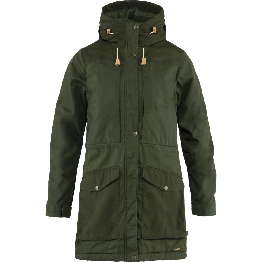 Parka Acolchada De Lana Singi Deep Forest Con Marca De Moda Fjällräven