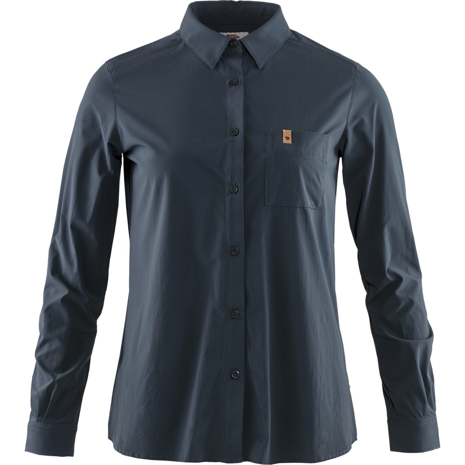 Azul Marino Fjällräven Moda Övik Lite Camisa Ls W