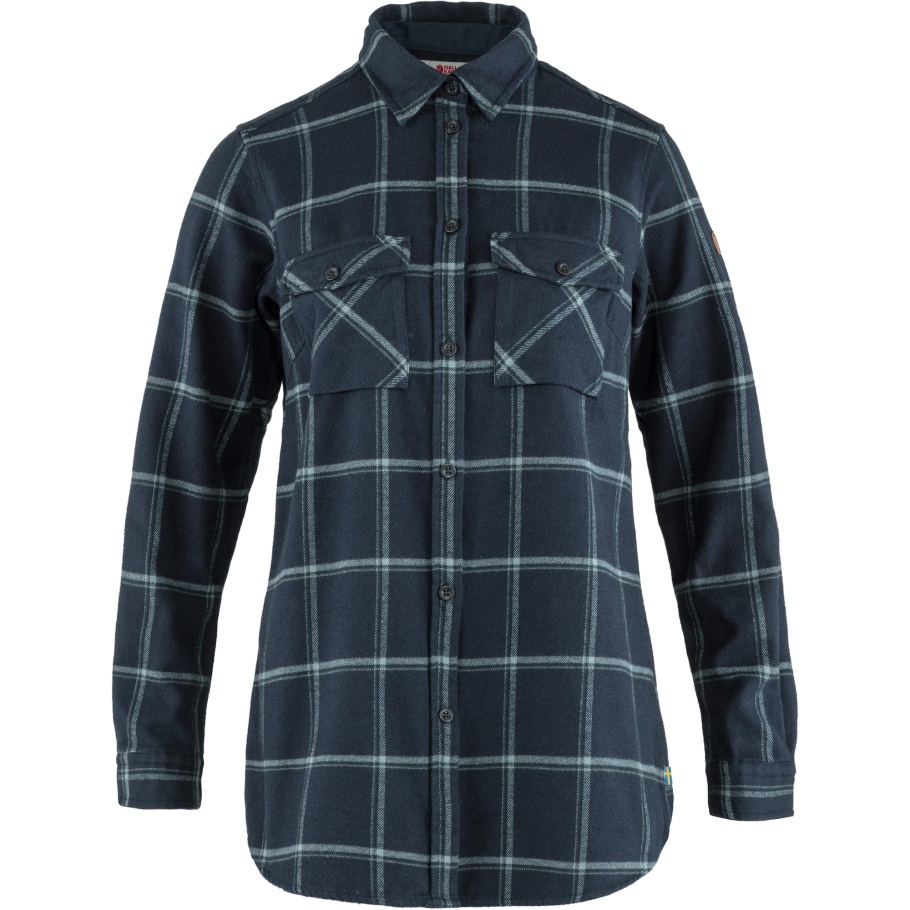 Camisa Sarga Fjällräven Fjällräven Fashion Övik Azul Marino Oscuro Ls W