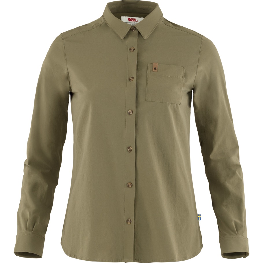 Camiseta Övik Lite Verde Manga Larga W Fjällräven Fashion