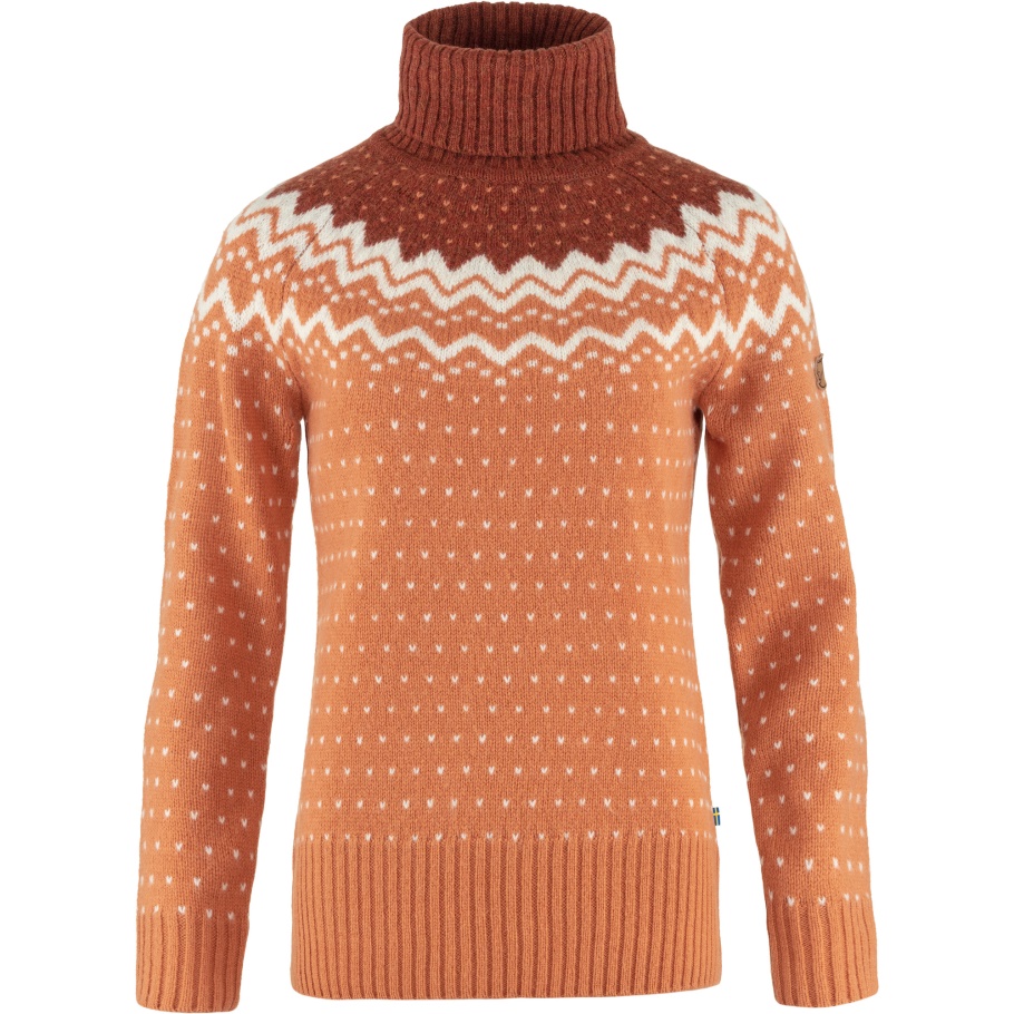 Cuello Vuelto De Punto Övik Con Marrón Desierto-hoja De Otoño Marca De Moda Fjällräven