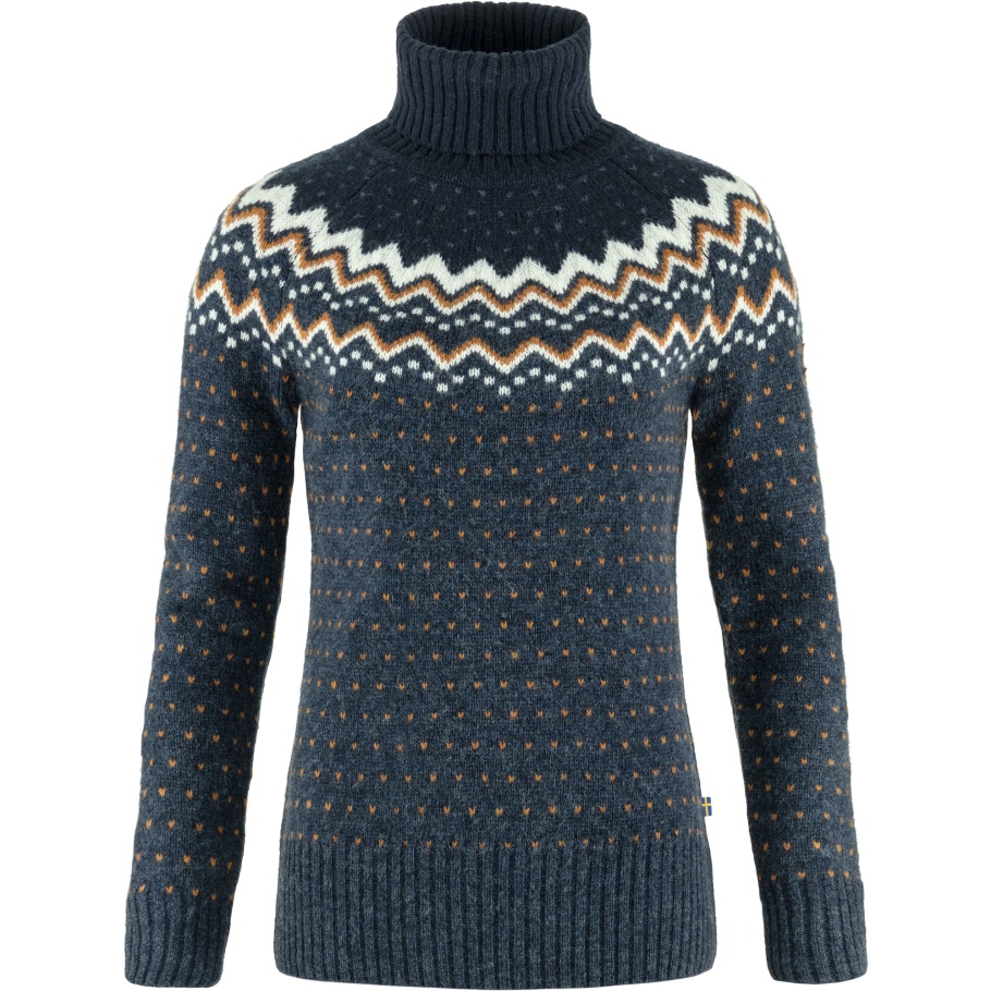 Cuello Vuelto De Punto Övik Con Marca De Moda Fjällräven Azul Marino-azul Marino Oscuro