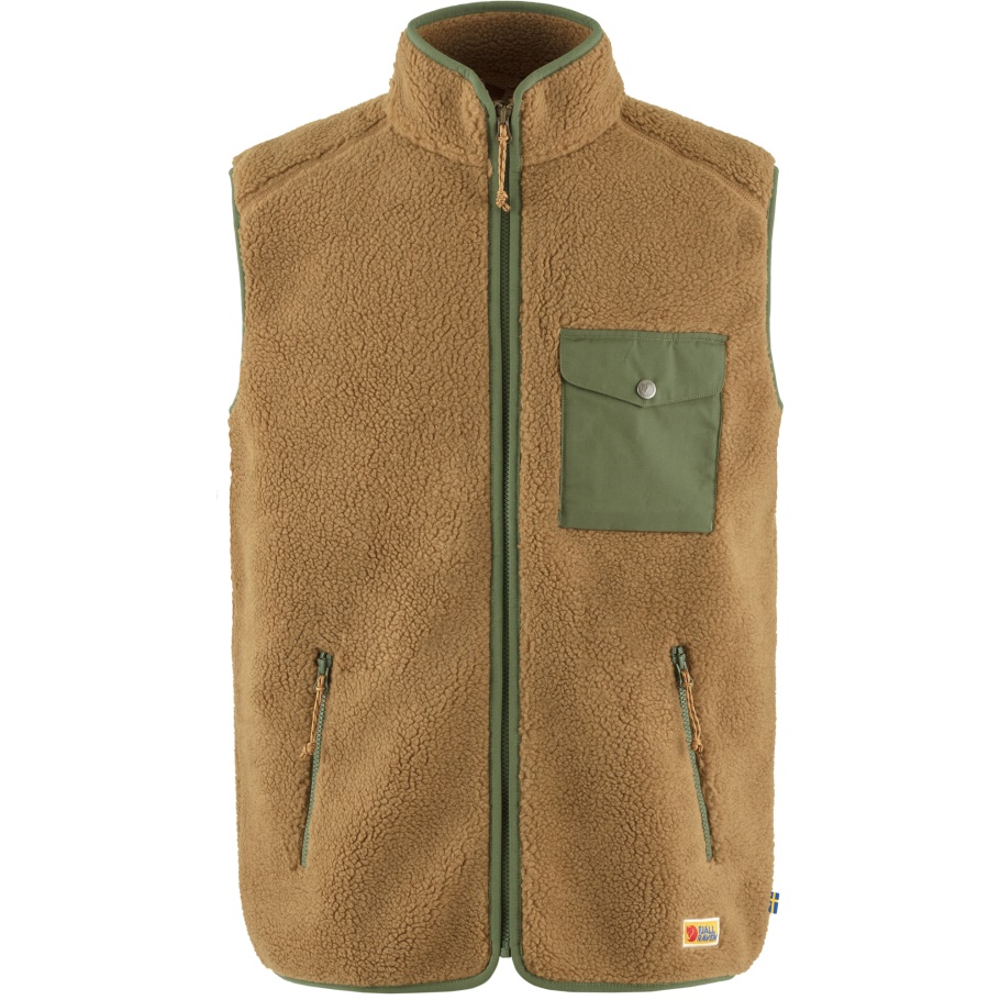 Chaleco De Lana De Pila Diaria M Marrón Trigo Sarraceno-verde Laurel Fjällräven Moda