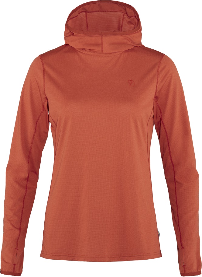 Abisko Sun-hoodie W Rowan Red Fjällräven Marca De Moda